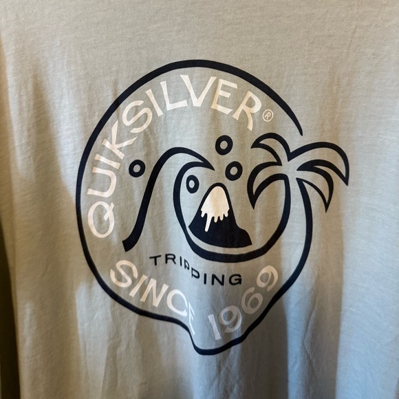 Quiksilver Baby Blue Graphic Men's T-Shirt XXL - Picture 2 of 4